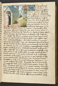 MS Hunter 252 033r Side fra Hundred New News, c.1461-62 af French School