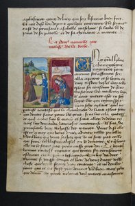 MS Hunter 252 038v Side fra Hundred New News, c.1461-62 af French School