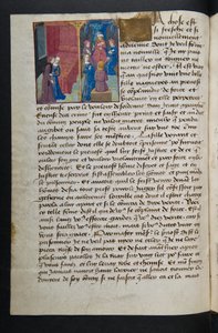 MS Hunter 252 053v Side fra Hundred New News, c.1461-62 af French School
