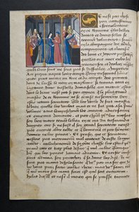MS Hunter 252 062v Side fra Hundred New News, c.1461-62 af French School