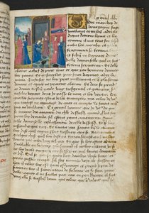 MS Hunter 252 080r Side fra Hundred New News, c.1461-62 af French School