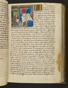 MS Hunter 252 093r Side fra Hundred New News, c.1461-62 af French School
