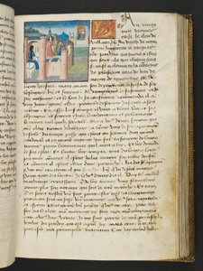 MS Hunter 252 101r Side fra Hundred New News, c.1461-62 af French School