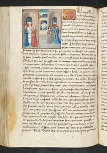 MS Hunter 252 105v Side fra Hundred New News, c.1461-62 af French School