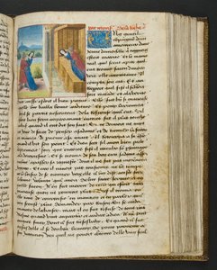 MS Hunter 252 112r Side fra Hundred New News, c.1461-62 af French School