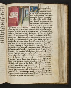 MS Hunter 252 163r Side fra Hundred New News, c.1461-62 af French School