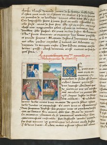 MS Hunter 252 175v Side fra Hundred New News, c.1461-62 af French School
