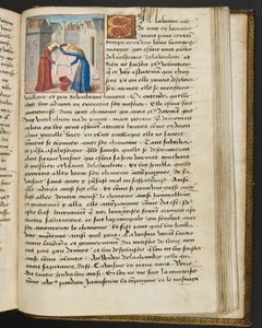 MS Hunter 252 186r Side fra Hundred New News, c.1461-62 af French School
