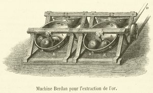 Berdan maskine til guldudvinding (gravering) af French School