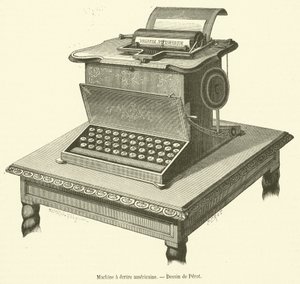 Amerikansk skrivemaskine (gravering) af French School
