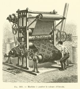 Utrecht fløjlsprægemaskine (gravering) af French School