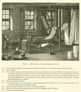 Maskine til mørklægning af tapeter (gravering) af French School