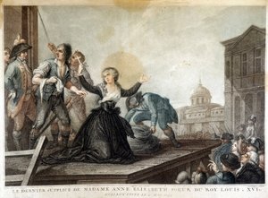 Madame Anne Elisabeth, søster af King Louis XVI (1764-1793), Guillotine af French School