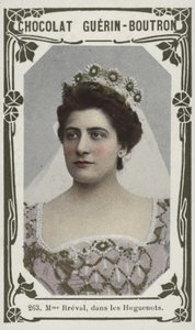 Madame Breval, i Les Huguenots (farvet foto) af French School