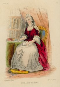 Madame Dacier (farvet gravering) af French School