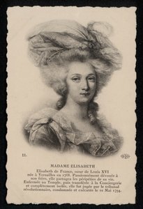 Madame Elisabeth, søster til kong Louis XVI (litho) af French School