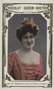 Madame Marguerite Carre, fra Opera-Comique (farvet foto) af French School