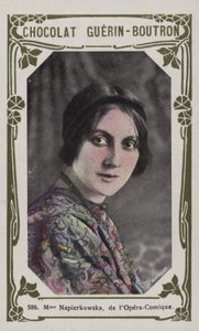 Madame Napierkowska, fra Opera-Comique (farvet foto) af French School