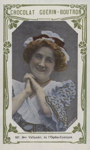 Madame Vallandri, fra Opera-Comique (farvet foto) af French School