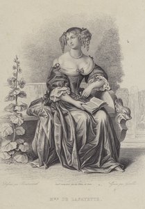 Madame de Lafayette, fransk forfatter (gravering) af French School