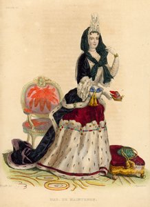 Madame de Maintenon (farvet gravering) af French School