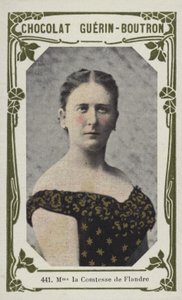 Madame grevinden af ​​Flandern (farvet foto) af French School
