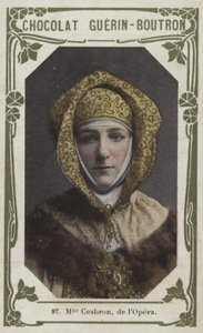 Mademoiselle Cesbron, de lOpera (farvet foto) af French School