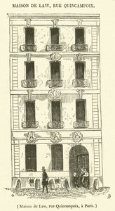 House of Law, rue Quincampoix, i Paris (gravering) af French School