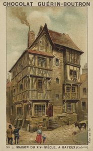 Hus fra det 14. århundrede i Bayeux, Calvados af French School
