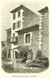 Digterens Rebouls hus, i Nimes (gravering) af French School