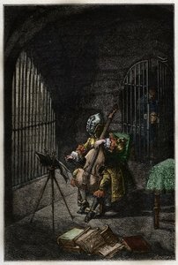 Mand i jernmasken, spiller cello i fængslet - L