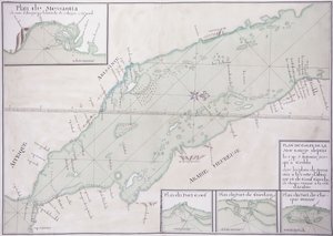 Manuscript Map of the Southern Portion of the Red Sea from the Horn of Africa and Yemen up to Jiddah, c.1740dani af French School