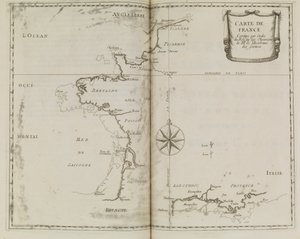 Kort over Frankrig, ca. 1693 (tryk) af French School