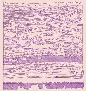Kort over Gallien - Fragment af French School