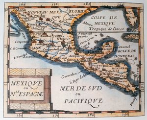 Kort over Mexico eller New Spain, 1625