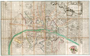 Kort over Paris af French School