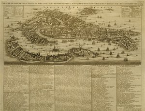 Kort over Venedig, udgivet af H. Chatelain i Amsterdam, 1728