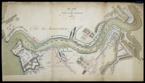 Kort over havnen og arsenalet i Brest i 1754. af French School