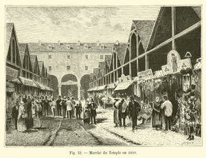 Marche du Temple i 1840 af French School
