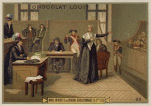 Marie Antoinette for Revolutionsdomstolen, Den Franske Revolution, 14. oktober 1793 af French School