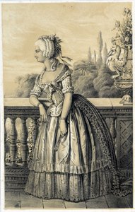Marie Therese de Savoie Carignan (1749-1792), prinsesse af Lamballe - i "Galerie historique de la Revolution Française" af Albert Maurin, red. Paris 1843 af French School
