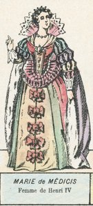 Marie de Medici, Femme de Henri IV (farvet gravering) af French School