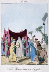 Muslimsk ægteskab i Ægypten - i "" Folkenes manerer og skikke", red. Hocquart, Paris af French School