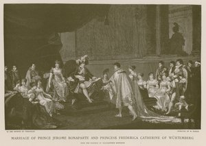 Ægteskab mellem prins Jerome Bonaparte og prinsesse Frederica Catherine af Würtemberg af French School