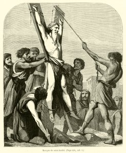 Sankt Andreas Martyrium (gravering) af French School