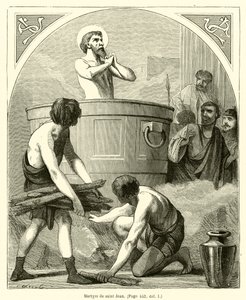 Sankt Johannes martyrium (gravering) af French School