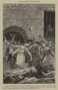 Frimurermord (gravering) af French School