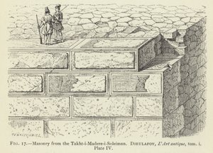 Murværk fra Takht-i-Madere-i-Soleiman af French School