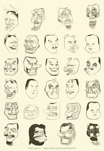 Japanske masker (gravering) af French School