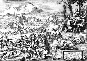 Massakre i Irland i 1644, c.1685 af French School